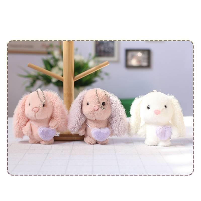 Rabbit Chain Key Cute Cartoon Girl Schoolbag Decoration Plush Doll Gift Pendant