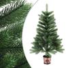 Maison Exclusive - Arbre de Noël artificiel pré-éclairé et boules 90 cm vert