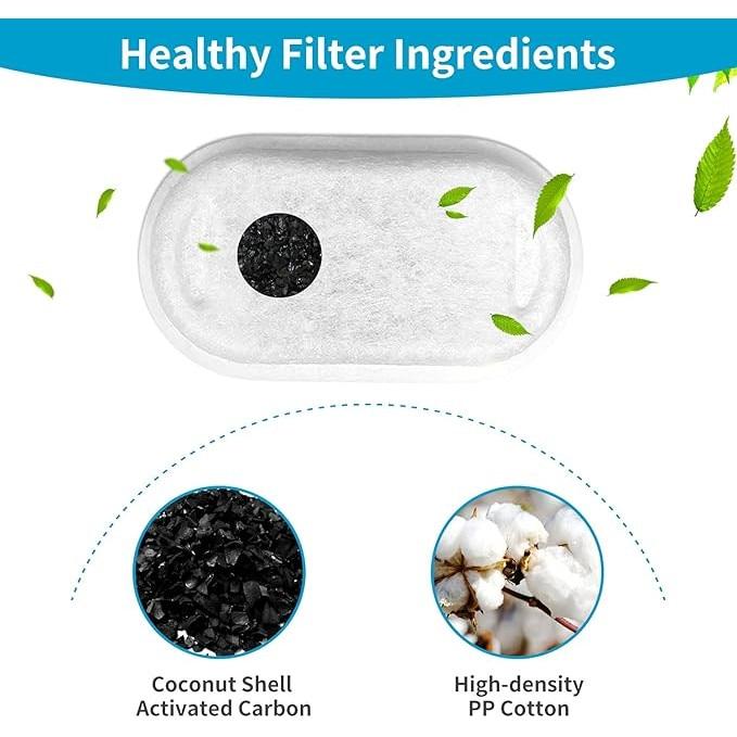 24 Pack Water Filter for Automatic Water Dispenser, Carbon Activated Purification, Black/White