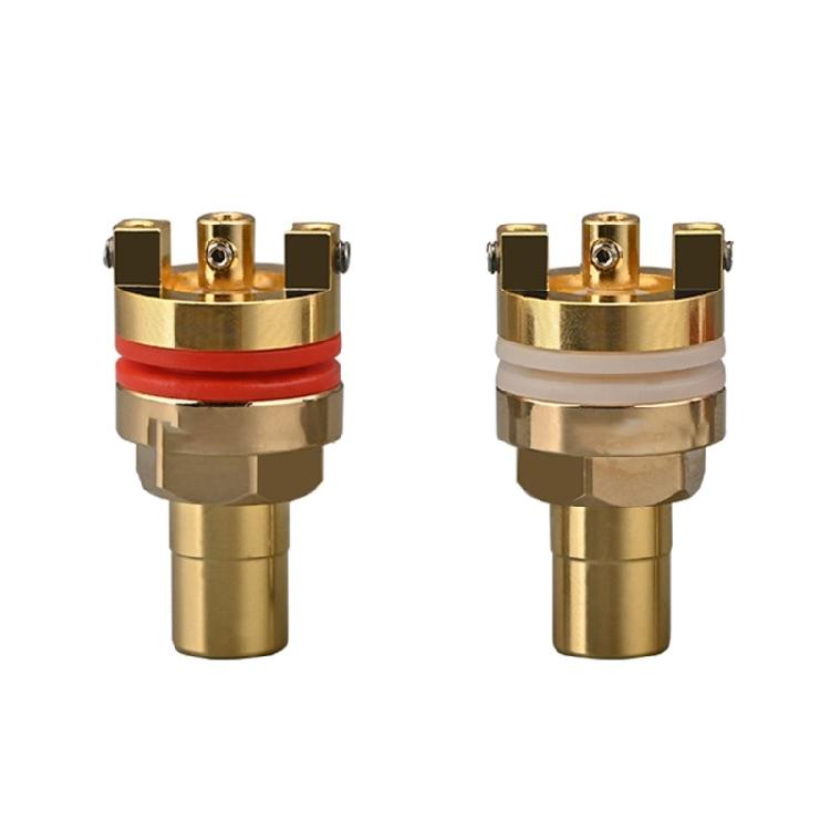 

Female Connectors Pair Solderless Gold/Rhodium Finish Sockets Enhances Sound and Signal Stability