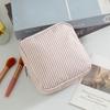 Portable Seersucker Sanitary Napkin Pouch Striped Pattern Multi-functional Cosmetic Bag Storage Bag Women