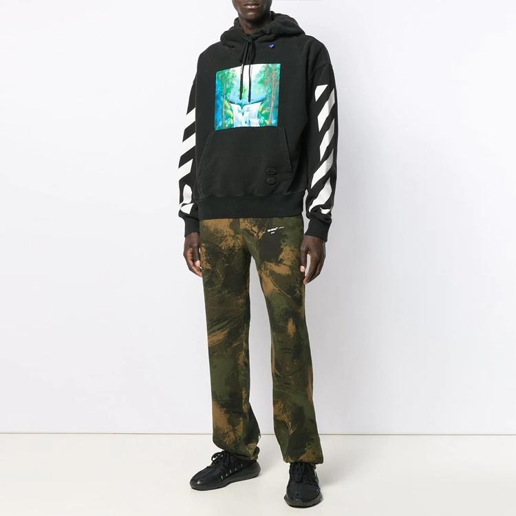 Męski Czarny z Nadrukiem Wzór Off-White OMBB037E19E300151088