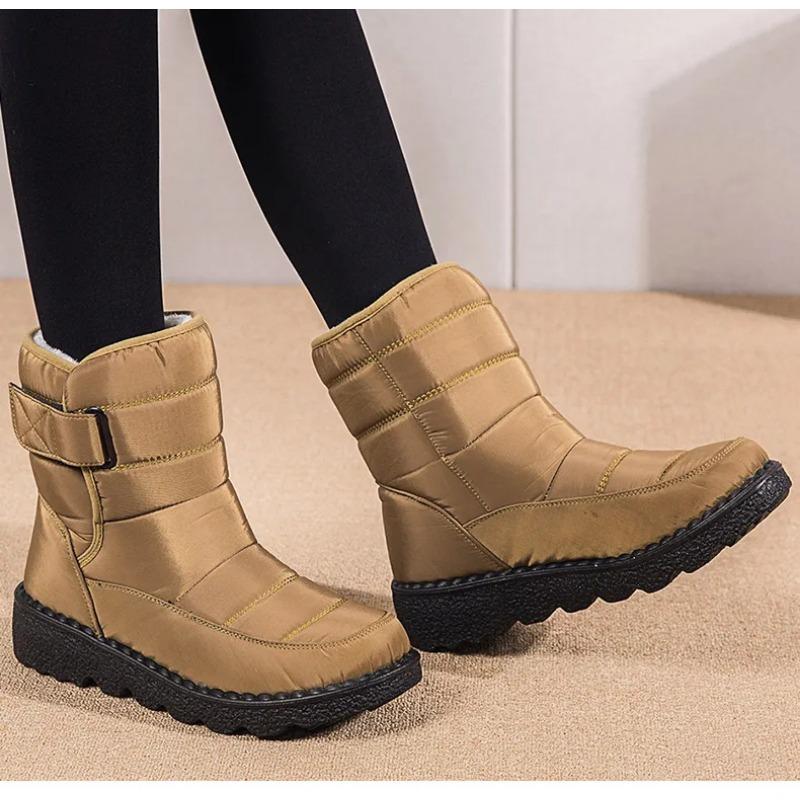 Women Boots 2025 Winter Shoes Woman Waterproof Snow Boots Winter Warm Fur Botas Mujer Korea Style Black Ankle Boots For Women