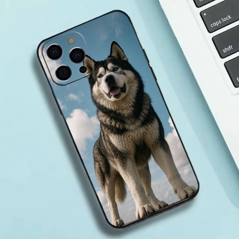 Cute Siberian Husky Dog Phone Case Silicone Soft For IPhone 17 16 15 14 13 12 11 X XR Plus Pro Max Plus