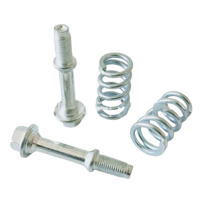 Exhaust Bolt and Spring Kit Replacement Screw with Spring Muffler Flange Bolt Spring Kit Shock-Absorbing Screw Set Car