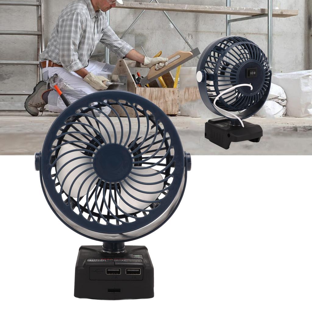 5in Cordless Fan Rechargeable Desk Fan Battery Powered Small Electric Fan with 2 USB Charging Ports