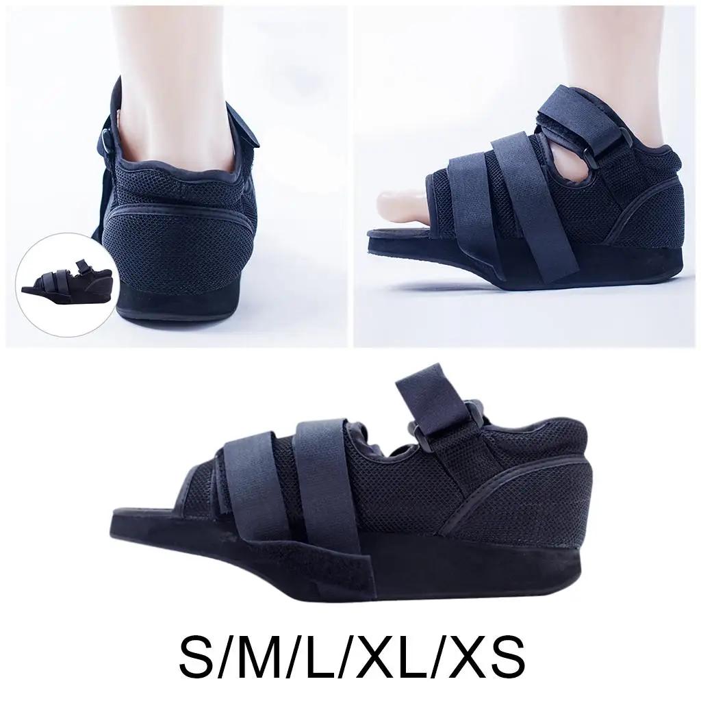 1 Piece Plaster Shoes Fixed Removed Black for Postoperative Teens Women Forefoot Pressure Relief Shoes Walking Boot Front