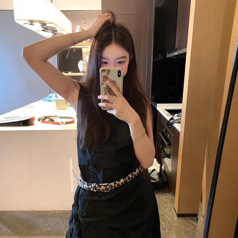 Xiaomi Y2K Retro Leopard Print Belt Fashionable Women's Punk Alloy Buckle Alloy Buckle PU Leather Decorated Belt