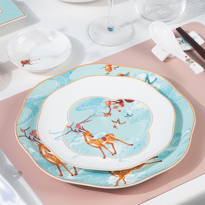 Northern Scenery 62-Piece Bone China Dinnerware Set