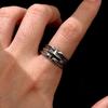 Anillo Abierto Ajustable Retro “Astral” de Estrella Para Hombres Cobre Chapado en Plata Punk Gótico Joyería Atrevida Accesorios de Moda Regalo Unisex