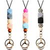 Nurse Necklace Silicone Beaded Lanyard Anti-Lose Teacher Lanyards ID Badges Lanyard  Great Gift