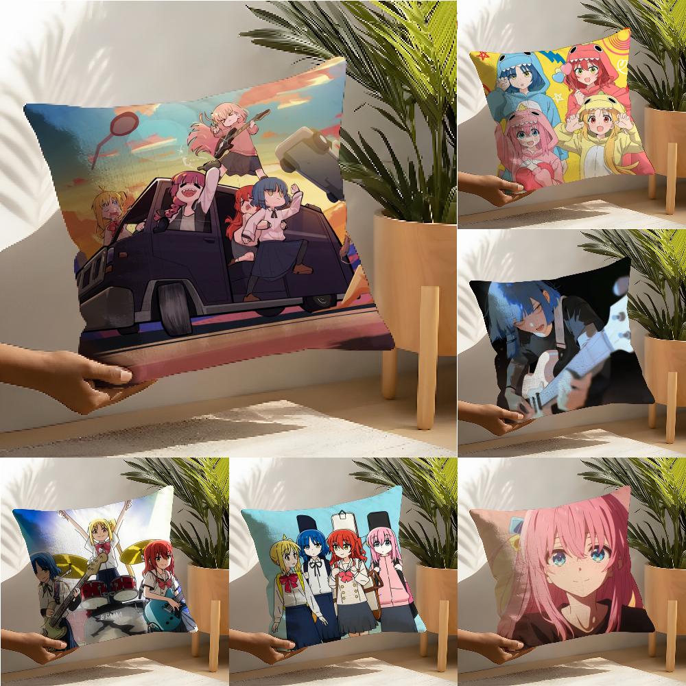 Anime Singer B-Bocchi The Rock Cartoon Pillow Case Linen Cushion Covers For Decorative Sofa Home Pillows Case