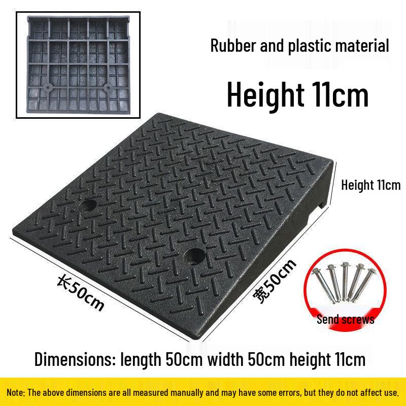 Rubber and Plastic Sloped Threshold Ramp Pad