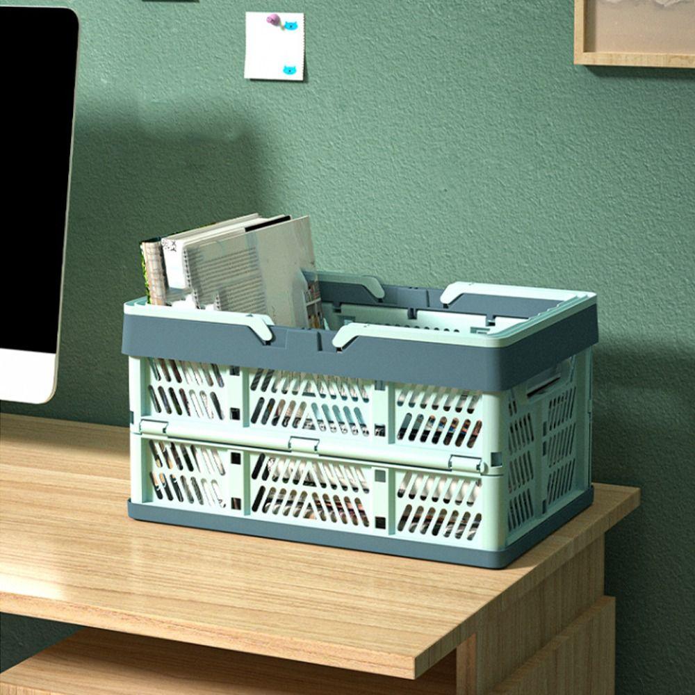 Thickened Folding Storage Basket Stackable Plastic Storage Box Kitchen Organization
