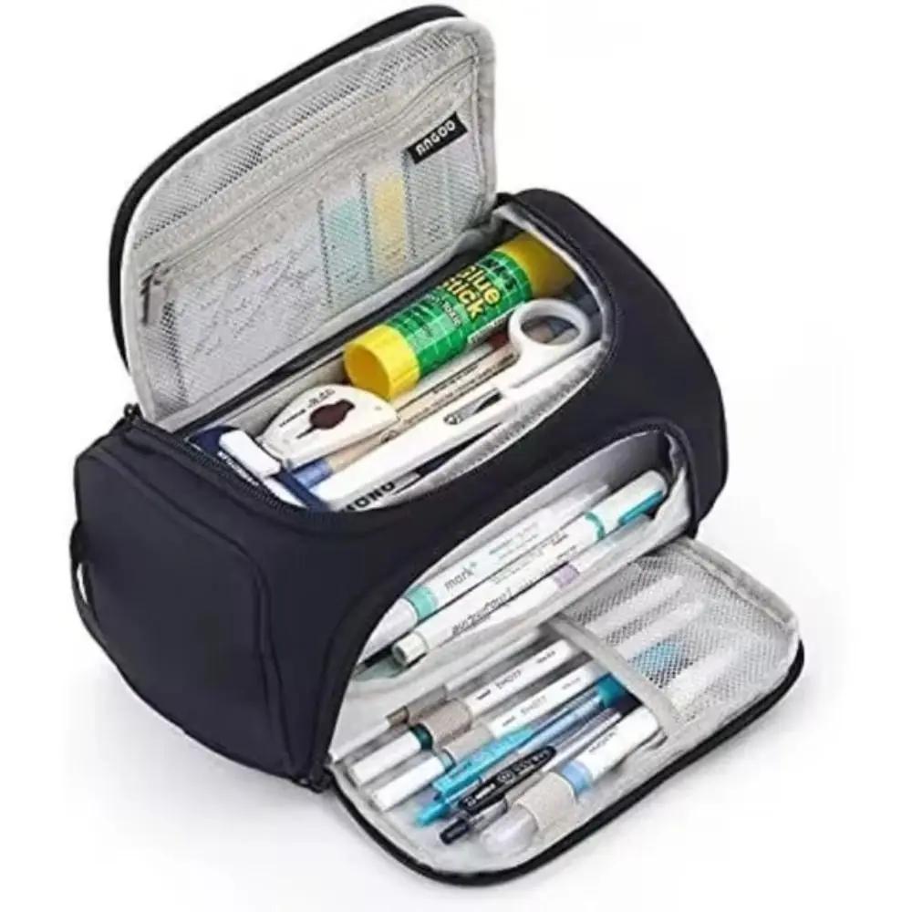 Super Big Cute Pencilcase Portable Multifunctional Pencil Box Large Capacity 2 Layer Stationery Organizer School Supplies Gift