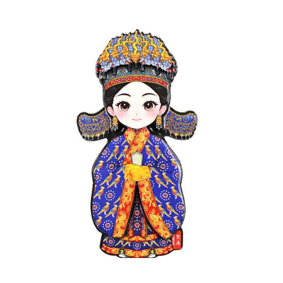 Peking Opera Character Refrigerator Magnet Chinese Style Wooden Peking Opera Role Fridge Magnet Home Kitchen