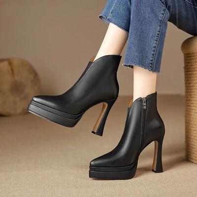 Stivaletti alla Caviglia a Stiletto a Punta Retro Versatili di Alta Qualità Scarpe da Donna 2025 Moda Vendita Calda Stivali da Donna Versatili