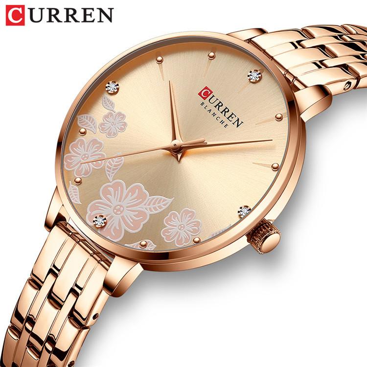 CURREN Steel Band New Small Dial Compact Women's Personality Watch Calendar Sports Watch
