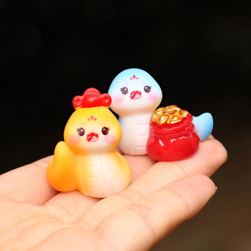 Zodiac Little Snake Doll New Year Blind Box Accessories: Mini Landscape Desktop Decorations