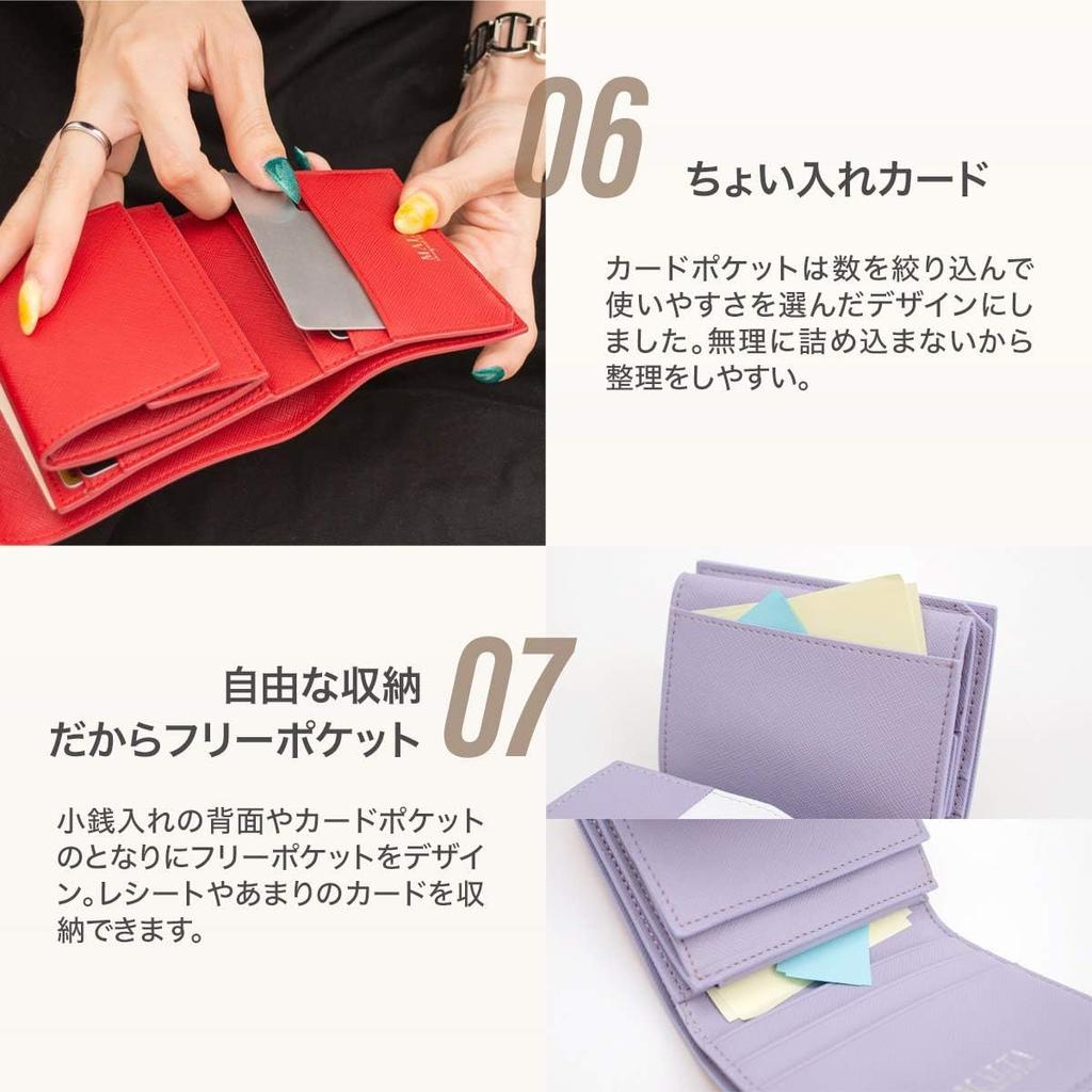 [MALTA] Mini Tri-fold Wallet for Women, Genuine Leather, Box-type Coin Purse, Card Slots, Saffiano Leather, Flap Closure, Compact, Small Wallet, Navy