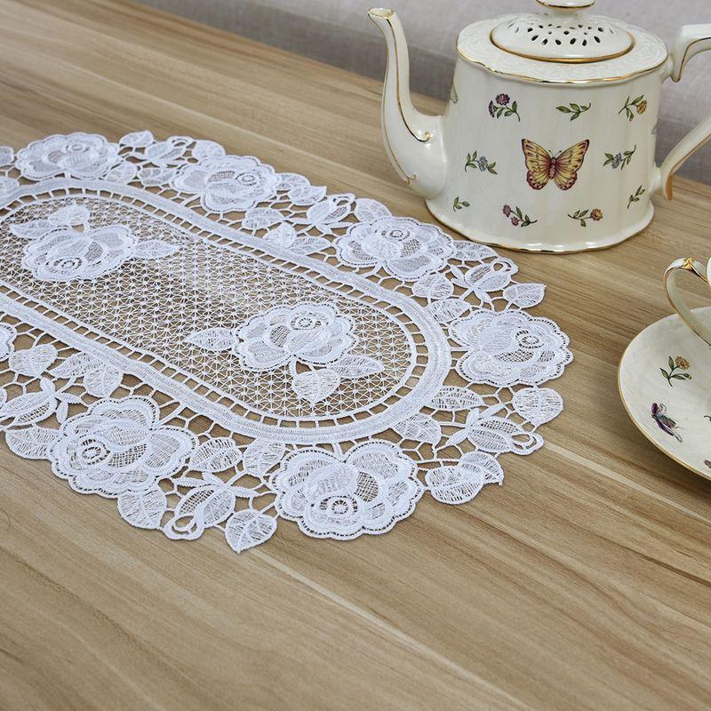

Новое поступление Кружево Водорастворимое Вырезное Подставка под стол Белый Минималистичный Элегантный Обеденный стол Подставка под стол Скатерть-дорожка на стол Ткань для покрытия шкафа White 1 30*45cm