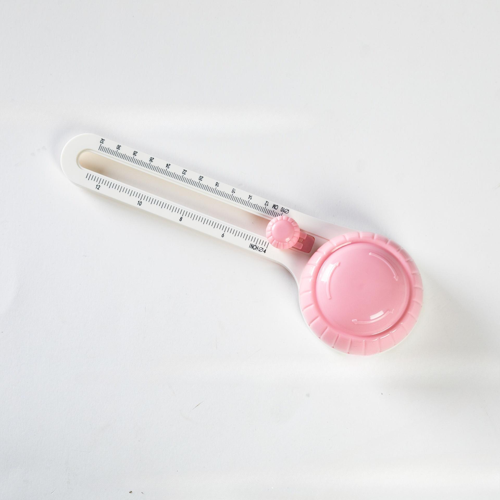 

Round cutter DIY handmade hand account round paper cutter 360 ° rotating round cutter compass knife round cutter paper cutter рожевий