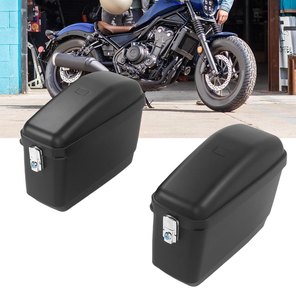 Motorcycle Hard Saddle Bag 45L Capacity Matte Black Finish   Saddlebags Luggage   Replacement for  