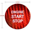 FLUGGESCHWINDIGKEIT Carbon Faser Auto Motor Start-Taste Aufkleber für Lexus IS250 IS200 IS300 ES350 ES330 GS350 GS300 NX300 NX200T RX350 RX300 LX RC (rot)