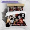 3pcs Custom Name Cartoon Horror movies Bedding Set Duvet Cover Closure Includes 1 Duvet Cover & 2 Pillowcases for All Seasons Bedroom Decor