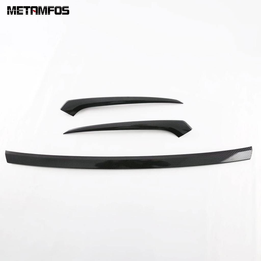 For Honda CR-V CRV -2025 2026 Carbon Fiber Front Upper Grille Racing Grill Trim Head Light Lamp Eyelid Eyebrow Accessories