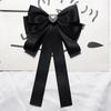 Rhinestones Black Ribbon Pin Beads Ribbon Badge Brooch Sparkling Funerals Memorial Pin  Girl