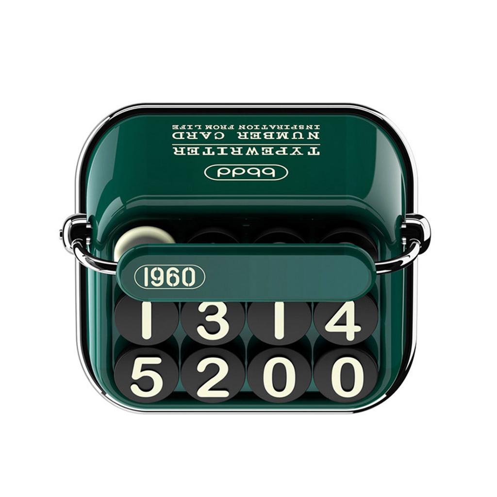 Car Interior Accessories Retro Typewriter Temporary Parking Card Auto License Stop Sign Telephone Number Plate