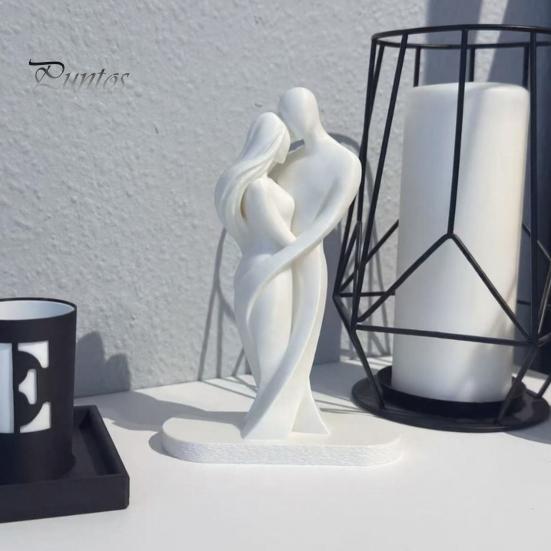 Nahtlose Spleißkunst Statue Abstrakte Menschenkörper Statue, Weibliche Figur Umarmende Liebes Skulptur, 3D Einteilige Formgebung Warme Berührung Form für