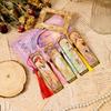 Retro Style Art Bookmark Exquisite Tags Are Essential for Students Four Seasons Metal Bookmark Golden Relief Sculpture