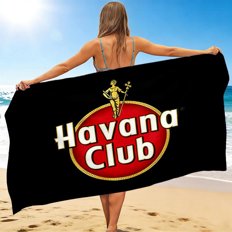 1Pc Club Budva Logo Beach Towel, Quick Dry, Multi-Use for Beach Pool Gym Yoga Home Travel, Christmas, Halloween, Xmas Gift M928812