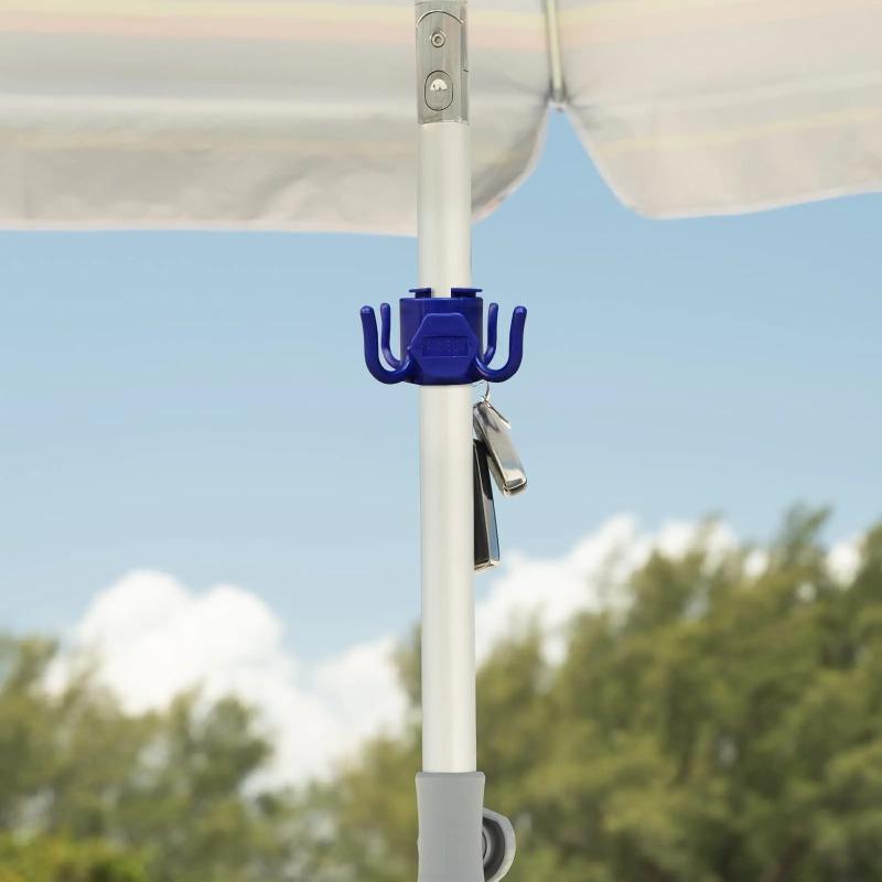 Przenośny Haczyk Wieszak na Parasol Plażowy Outdoorowy Wszechstronny Oszczędzający Miejsce Czteroramienny Haczyk Użyteczne Odporne na Zużycie Akcesoria do Parasola