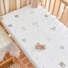 Baby Gauze Washed Cotton Fitted Crib Sheet - Bear Print