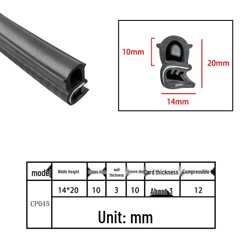 High-Temperature Resistant U-Shaped Rubber Sealing Strip for Dustproofing Electrical Cabinets and Car Doors