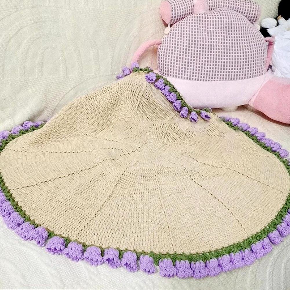 Rose Bouquet Blanket Soft Light Romantic Knitted Dual-Function Home Decor Present For Friends Family