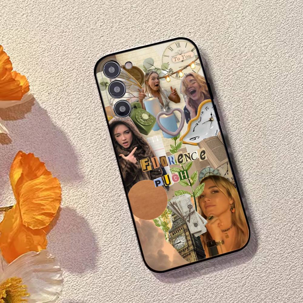 Actress F-Florence Pugh Phone Case For Samsung Galaxy A73,A72,A71,A70,A53,A52,A51,Soft Silicone Black Cover