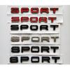 Jsqwt8 Black Red Chrome Silver Letters SPORT Trunk Emblems Symbols Badges Sticker