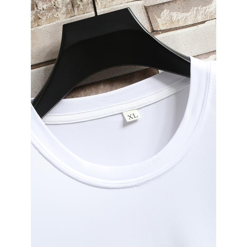 European Sizes Spring and Summer Short-sleeved T-shirt American Fashion Fashion Label Printed Men's Youth