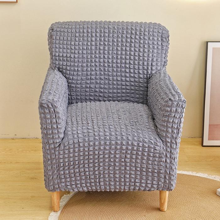 Bubble Grid Club Chair Cover Stretch Tub Bar Armchair Slipcovers Leisure Single Sofa Covers Cafe Bar Counter
