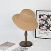 Summer Female Straw Hat Flat Top Hat Seaside Vacation Beach Straw Hat Sunshade Sunscreen DIY Handmade