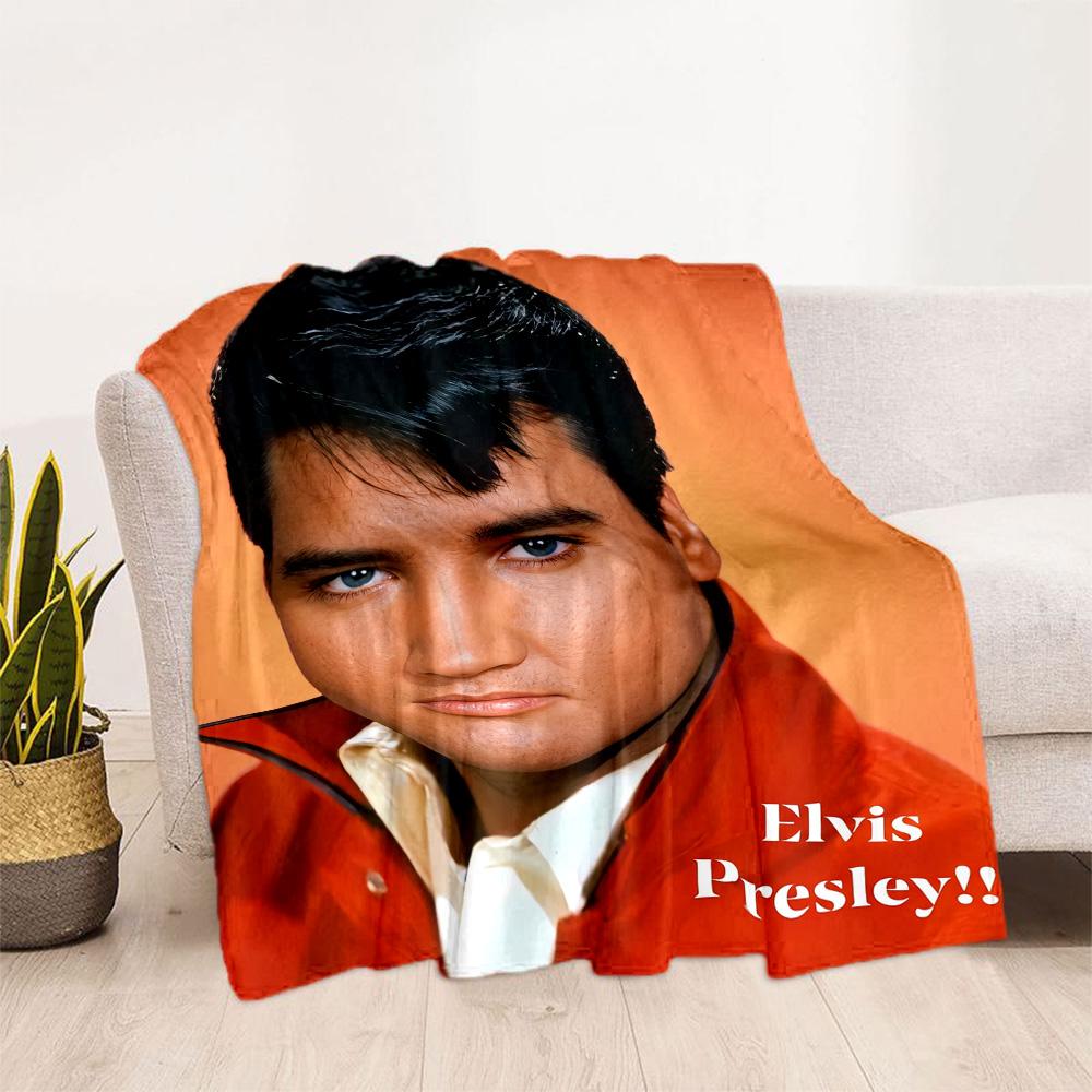 Elvis Presley: Iconic Performances Blanket Durable Comfort Suitable for Office Chair Office Bedding Four Seasons Universal Stylish Decor