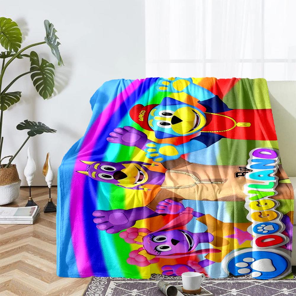 Doggyland Theme Printed Blanket - Perfect for Couch, Bed, Travel & Outdoor Use | Machine Washable, Cozy & Durable.