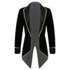 Girls Showman Costume Lapel Collar Long Sleeves Tuxedo Coat Role Play Party Performance Black Formal Jacket