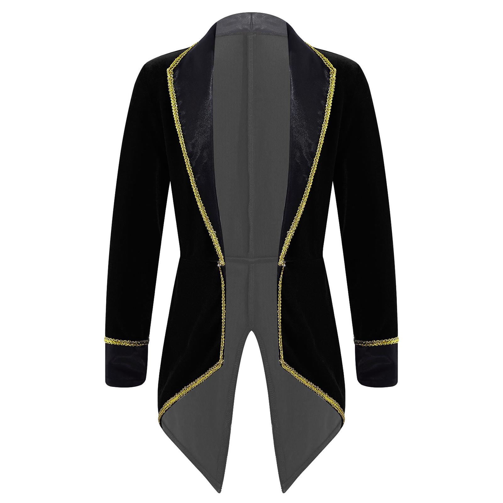 

Костюм Шоумена для Дівчинки з Лацканами, Пальто-Смокінг з Довгим Рукавом, Наряд для Рольових Ігор, Вечірки, Виступу, Піджак Керівника Арени