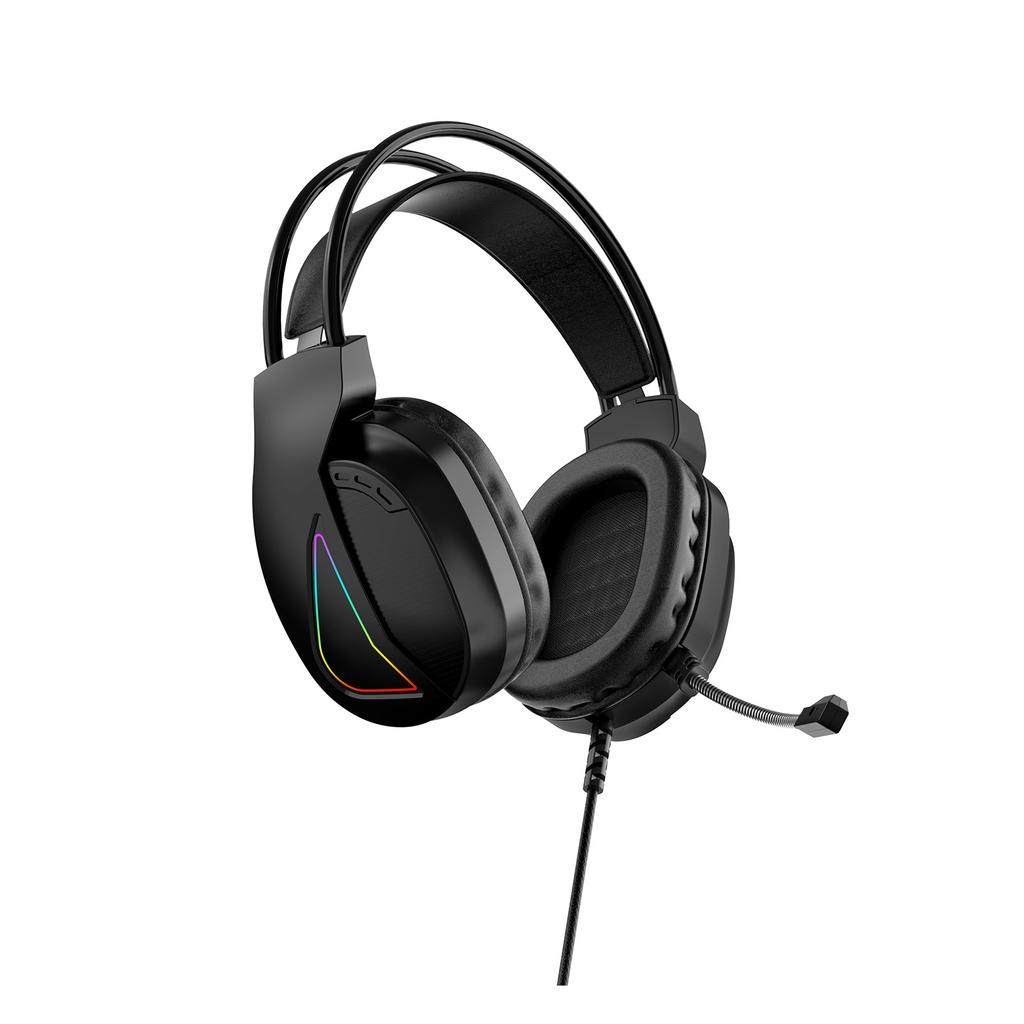 TWOLF H160 USB Wired Gaming Headsets RGB Light Computer Over Ear Headphone with 50mm Drivers