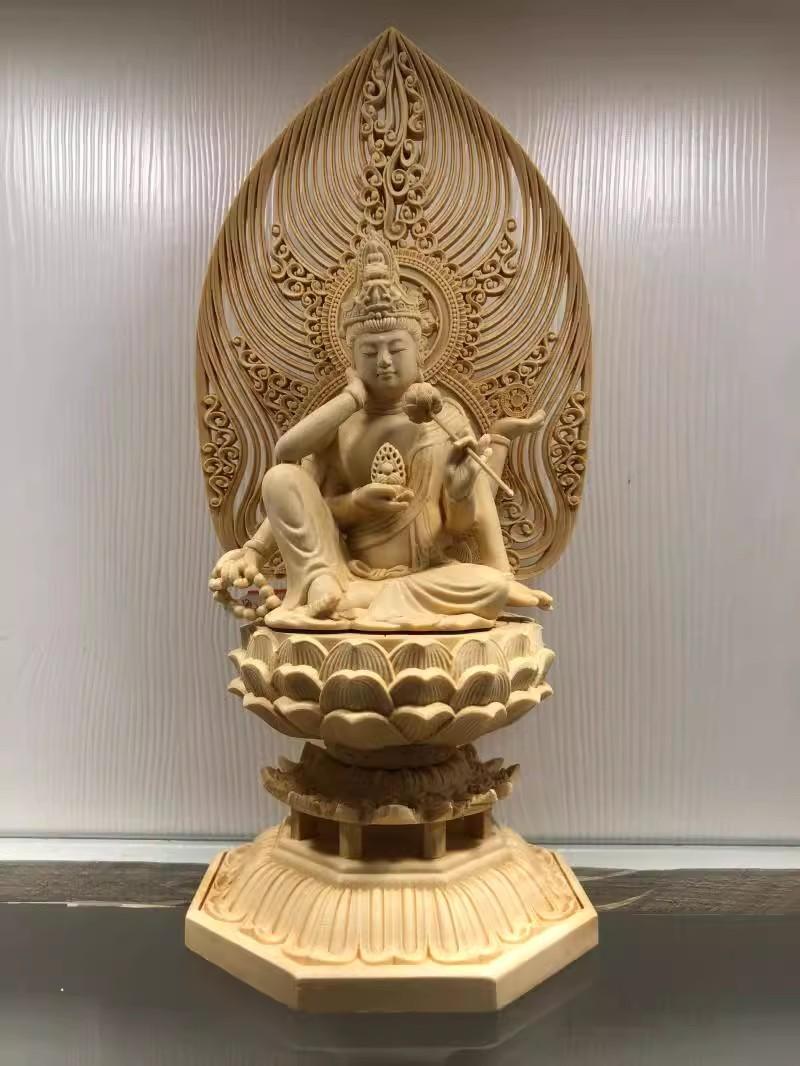 

Резьба по дереву, статуя шестирукой бодхисаттвы Гуаньинь из жуйи, деревянная статуя Будды ручной работы, китайская домашняя статуя фэн-шуй,